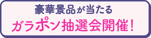 豪華景品が当たるガラポン抽選会開催！